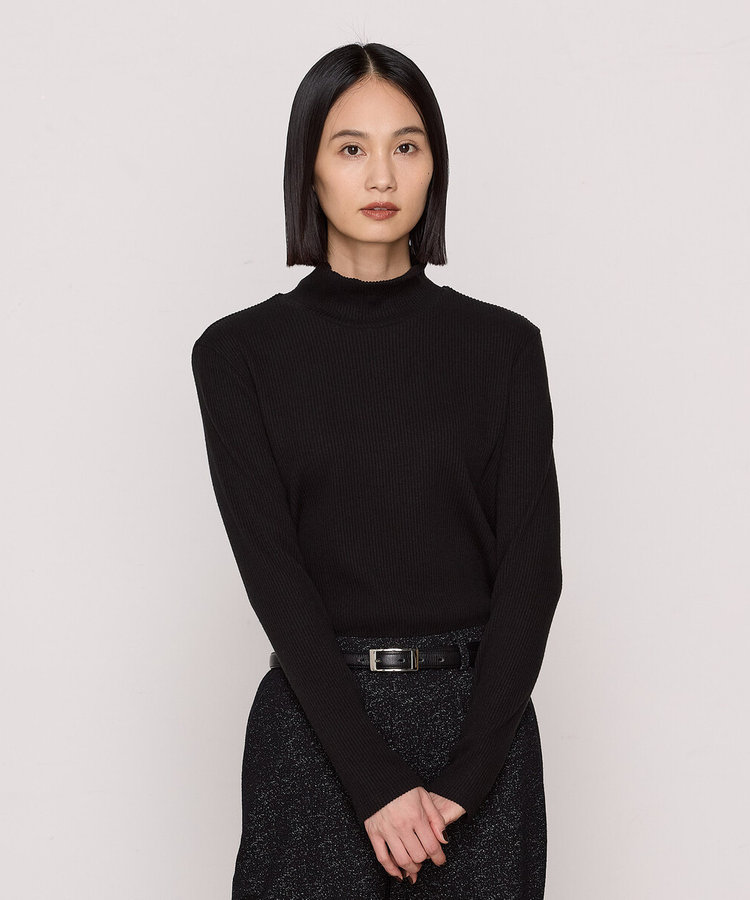 TALLサイズ 〕 ラグウォームリブニット ハイネックプルオーバー（34